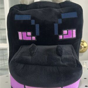 Minecraft Ender Dragon Plush Backpack Black/Purple Kids